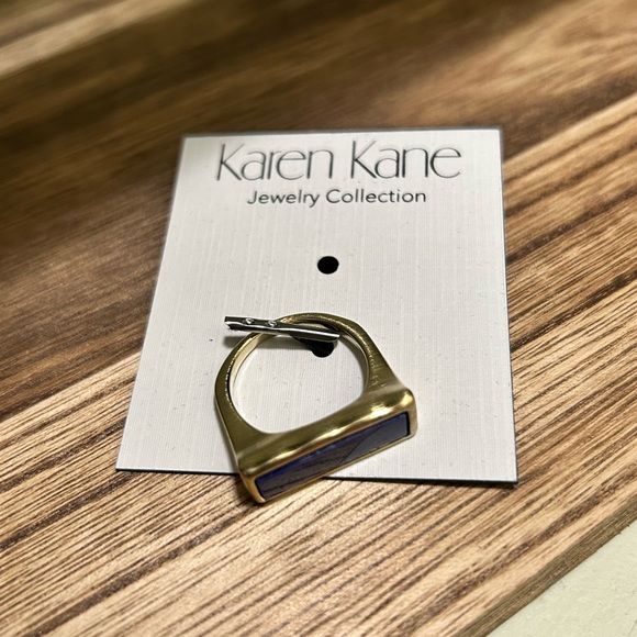 NWT Karen Kane Lapis & Gold Ring - Picture 8 of 14